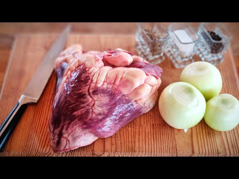 Видео: Говяжье сердце в казане на костре. Beef heart recipe