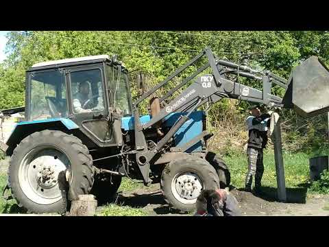 Видео: Демонтаж бетонных столбов//Уборка дворовой территории.