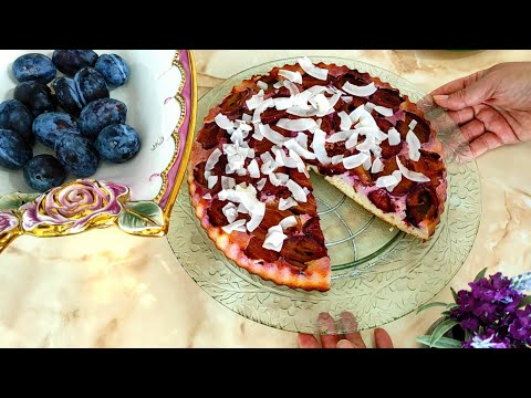 Видео: Сливовый пирог. Вкусный, легкий, полезный пирог без сахара и без муки! Кето рецепт.