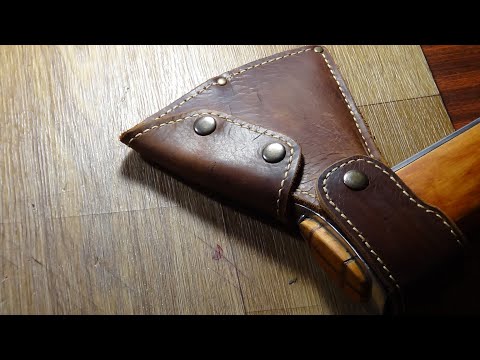 Видео: Кожаные ножны для топора