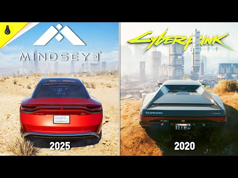 Видео: Minds Eye против Cyberpunk 2077 — Сравнение деталей и физики