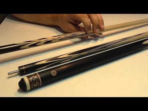 Видео: Бильярдный кий Николаенко Тюльпан черный граб billiard-mag.com