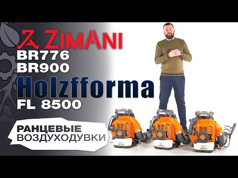 Видео: Обзор и сравнение на Воздуходувки Zimani BR776; BR900 и Holzfforma FL 8500