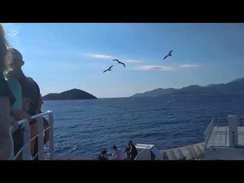 Видео: С ферибот  от Керамоти   до остров  Тасос;  By ferry from Keramoti to Thassos island