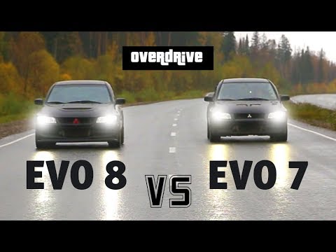 Видео: Mitsubishi evolution 7 VS Mitsubishi evolution 8    Митсубиси Эволюшен