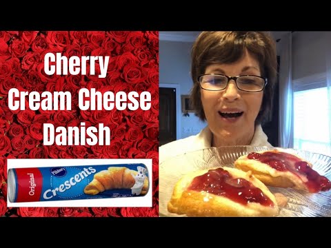 Видео: Датское пирожное с сырным кремом - Датское пирожное с вишней - Булочки-полумесяцы от Pillsbury!