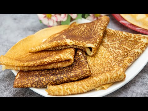 Видео: Тонкие блины на воде. Невероятно вкусно и просто | PANCAKES ON THE WATER
