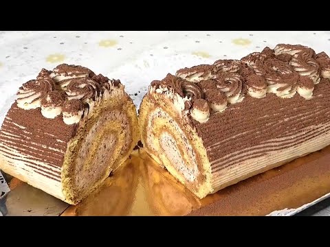 Видео: Рулет Тирамису/Dessert Tiramisu