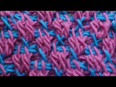 Видео: Сложный узор Тунисское вязание  Tunisian crochet pattern  41