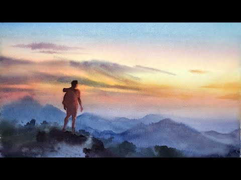 Видео: Пейзаж. Мастер-класс Марии Беклемишевой / Акварельные упражнения, типичные ошибки, всё о бумаге