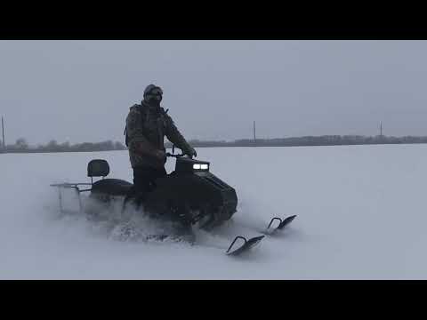 Видео: самодельный снегоход