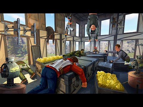 Видео: Дом без дверей. Неприступная крепость в Раст|Rust
