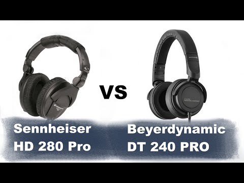 Видео: Лучшие наушники до 10 000р для сведения / Beyerdynamic DT 240 Pro VS Sennheiser HD 280 Pro сравнение