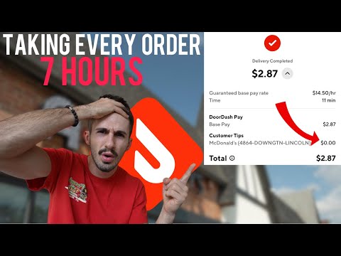 Видео: Принимаю каждый заказ Doordash, заработанный по времени, в течение 7 часов подряд…