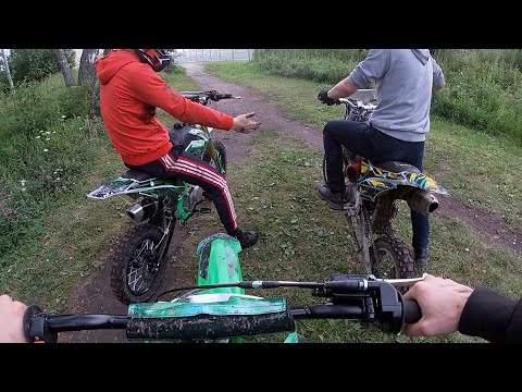 Видео: КИТАЙСКИЕ ПИТБАЙКИ В ДЕЛЕ! Покатушки на питбайках по лесу [GoPro]