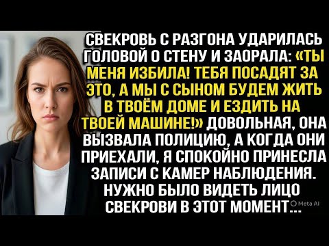 Видео: Свекровь ударилась о стену и заорала: «Ты меня избила! Тебя посадят, а мы с сыном займём твой дом!»