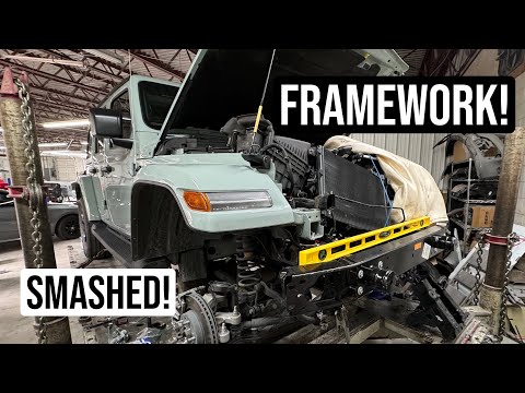 Видео: Разбитый JEEP 2024 года получил новые лонжероны рамы!!!