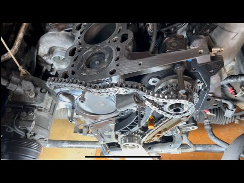 Видео: Замена цепей bmw m57n ч2 (установка, сборка, фазы, ГБЦ и прокладка)