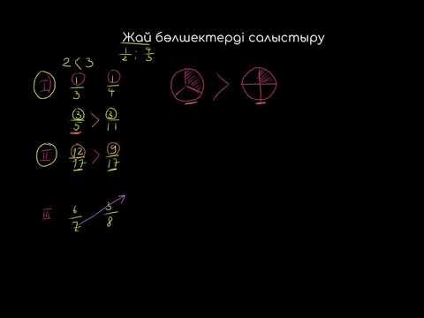 Видео: Жай бөлшектерді оңай салыстыру.