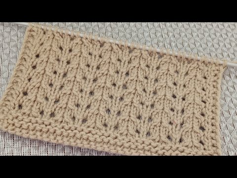 Видео: Очень лёгкий в работе ажурный узор спицами.