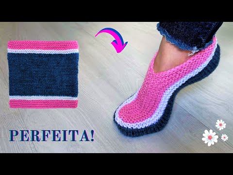 Видео: НЕВЕРОЯТНЫЙ! ЧРЕЗВЫЧАЙНО ЛЕГКО ВЯЗАТЬ ТАПОЧКИ