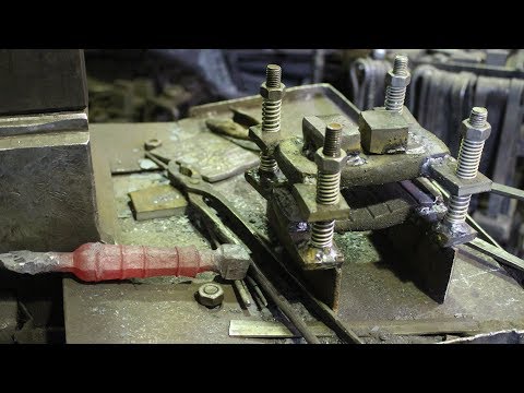 Видео: Blacksmithing.  Изготовление штампа.  Художественная ковка