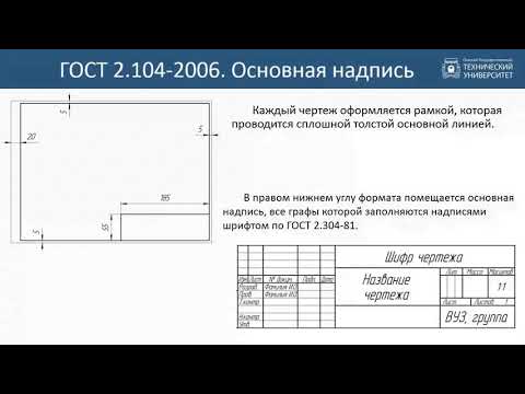 Видео: 1. Правила оформления чертежей  ГОСТы ЕСКД