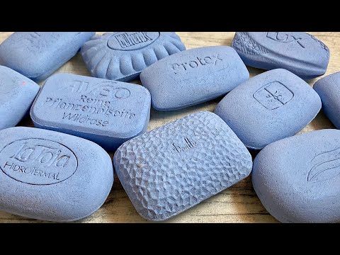 Видео: Painted soap ASMR Relaxing sounds Soap crunch Резка крашенного мыла АСМР Хруст мыла 💙