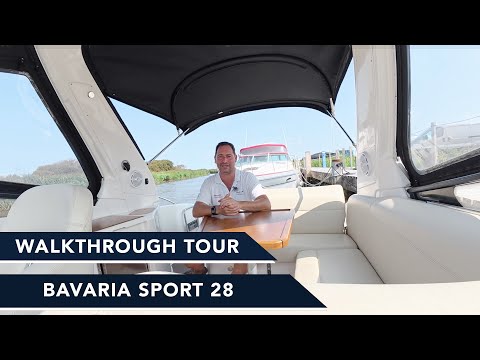 Видео: Bavaria Sport 28 — компактный, но просторный спортивный крейсер — мощный двигатель Volvo Penta D4