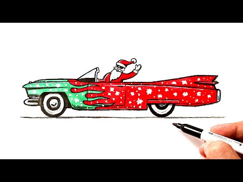 Видео: Как нарисовать машину Деда Мороза