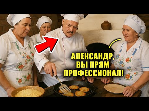 Видео: «А ну-ка, подай сковороду!» — Лукашенко готовит драники по-деревенски!