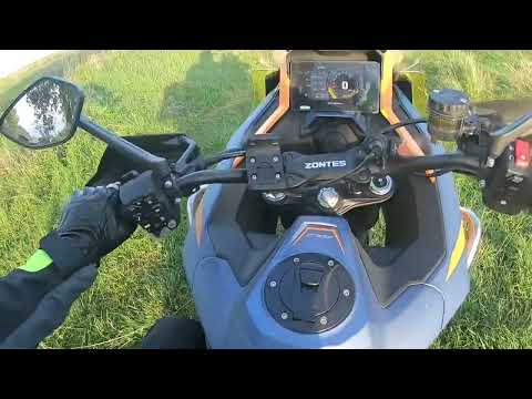 Видео: Покатушки на мотоцикле Zontes 703F днём