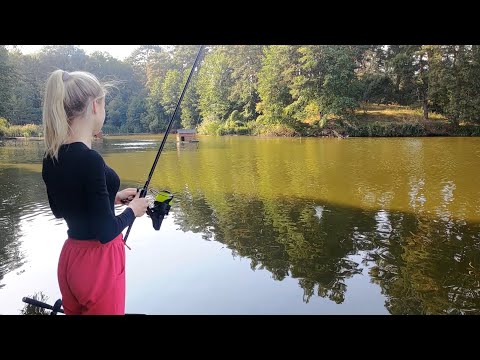 Видео: 🎣Вчу дівчину ловити коропа🎣 | На риболовлі з дівчиною | Нарешті потрапив на це озеро... 💙💛