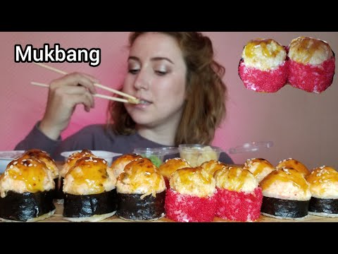 Видео: ОСТРЫЕ ЗАПЕЧЕННЫЕ СУШИ РОЛЛЫ МУКБАНГ АСМР | SPICY BAKED SUSHI ROLLS MUKBANG ASMR  먹방 eatingshow