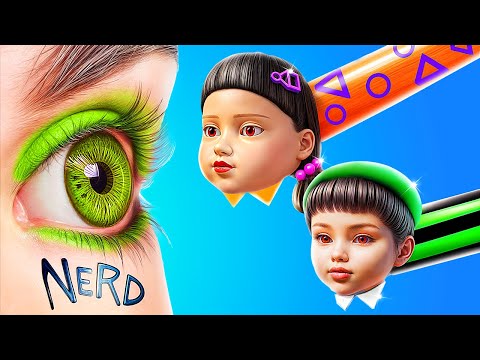 Видео: Из ботанши в куклу из Игры в кальмара! Как стать популярной