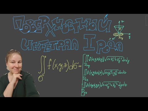 Видео: Поверхностный интеграл первого рода. Пирамида. Конус. Плоскость.