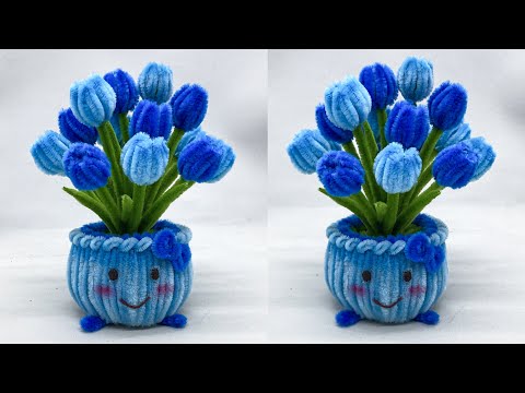 Видео: Простой способ сделать тюльпаны из перьевой проволоки | Ершик для чистки трубок в форме цветочного»