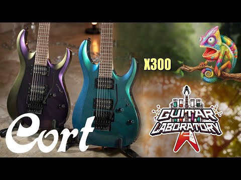 Видео: Электрогитара CORT X300 - расцветка хамелеон!