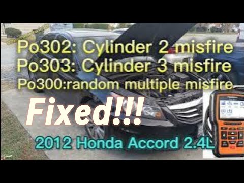 Видео: Honda Accord 2.4L 2012 года выпуска. Случайные пропуски зажигания + пропуски зажигания в цилиндра...
