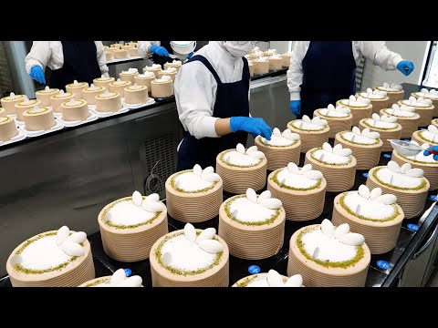 Видео: потрясающее массовое производство! приготовление шифонового торта Эрл Грей - Корейская уличная еда