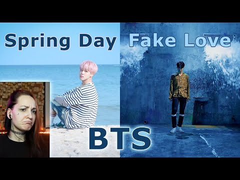 Видео: Что-то грустно стало😰 || BTS - Fake Love, Spring Day Reaction