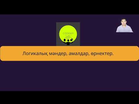 Видео: 2.3 Python тілінен теориялық сабақ. Логикалық мәндер, амалдар, өрнектер