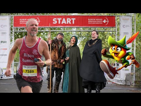 Видео: Полумарафон Robin Hood | Ноттингем Роуд Race | Невероятная поддержка | 14 000 бегунов! | Центр го...