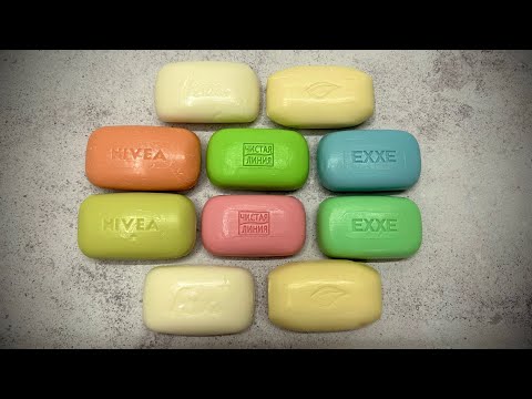 Видео: Dry soap cutting 🤍💚🧡🩷🩵🤍/ Резка сухого мыла / ASMR
