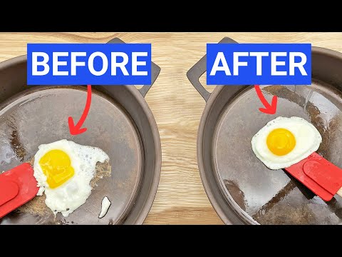 Видео: Секрет прокаливания чугунной сковороды (и чего НЕ следует делать)