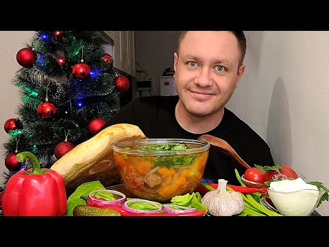 Видео: МУКБАНГ. ОБЖОР. ШУРПА ЖАРЕНАЯ С ГОВЯДИНОЙ. АСМР. ASMR. MUKBANG.