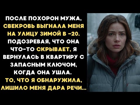 Видео: Свекровь выгнала меня на улицу в мороз после похорон мужа. Но я вернулась в квартиру и нашла
