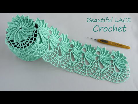 Видео: Очень КРАСИВОЕ ленточное КРУЖЕВО вязание крючком МК 💎 Beautiful and very easy to crochet LACE