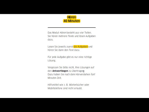 Видео: Экзамен по немецкому B1 Goethe-Zertifikat B1 АУДИРОВАНИЕ HÖREN сообщения