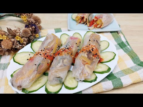 Видео: Вегетарианские домашние кухонные посуда│Вьетнамцы весна Rolls│vegan Recipe